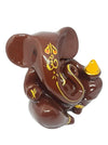A beautifully crafted Lord Ganesha idol made of resin, showcasing intricate details and a vibrant finish. Perfect for home, office, or car dashboard decor.