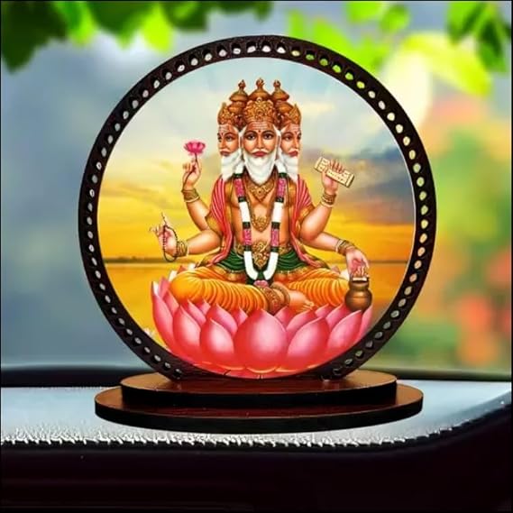Lord Brahma Ji Idol For Car Dashboard and Home Decorative Showpiece