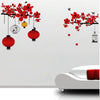 Vinyl Reusable Self-Adhesive Tree With Lamp Wall Reusable Self-Adhesive Sticker s ( Standard, Multicolour), Pack Of 1