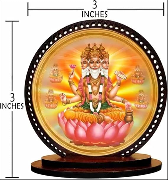 Lord Brahma Ji Idol for Car Dashboard and Home Decorative Showpiece