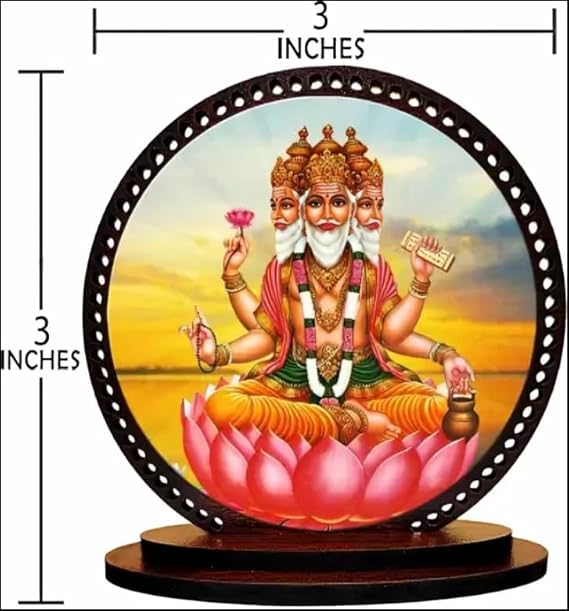 Lord Brahma Ji Idol For Car Dashboard and Home Decorative Showpiece