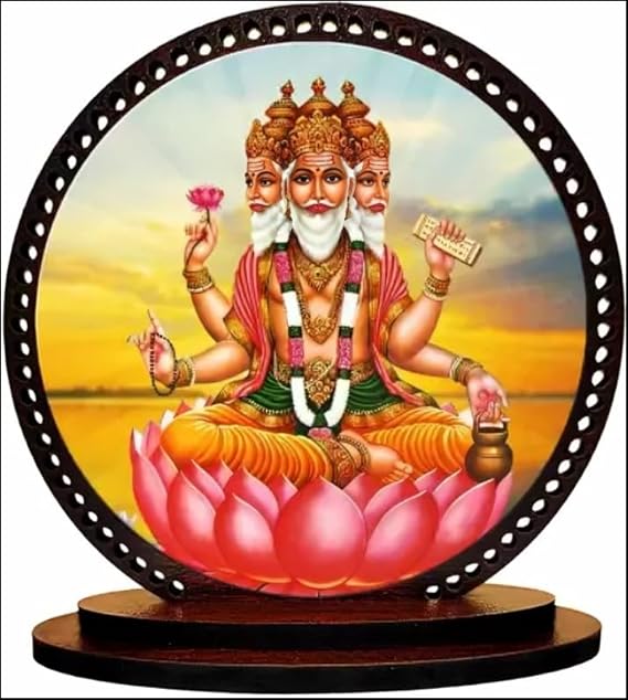 Lord Brahma Ji Idol For Car Dashboard and Home Decorative Showpiece