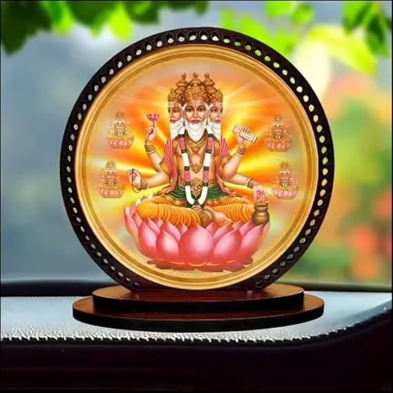 Lord Brahma Ji Idol for Car Dashboard and Home Decorative Showpiece