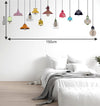 Vinyl Hanging Lamps Wall Reusable Self-Adhesive Sticker (59.05X0.39X23.62 Inches, Multicolour)