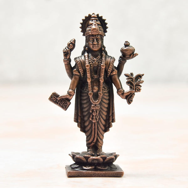 Copper Lord Dhanvantri Idol, 60 Grams