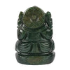 Handmade aventurine crystal Lord Ganesha idol, intricately carved, symbolizing wisdom and prosperity, ideal for home decor and altars