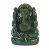 Handmade aventurine crystal Lord Ganesha idol, intricately carved, symbolizing wisdom and prosperity, ideal for home decor and altars