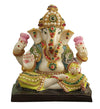 Handmade polyresin Ganesh idol showcasing intricate details and vibrant colors, symbolizing joy and prosperity. Perfect for home decor or altars."