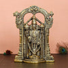 Handmade Lord Balaji idol in radiant golden finish, crafted from metal, featuring intricate details, perfect for home decor or altar
