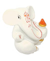 Handmade Lord Ganesha idol made of resin, featuring intricate detailing and a compact design. Dimensions: 10L x 10W x 10H cm."