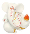 Handmade Lord Ganesha idol made of resin, featuring intricate detailing and a compact design. Dimensions: 10L x 10W x 10H cm."