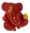 Handmade Lord Ganesha idol made of resin, featuring intricate detailing and a compact design. Dimensions: 6.5L x 4W x 6.5H cm