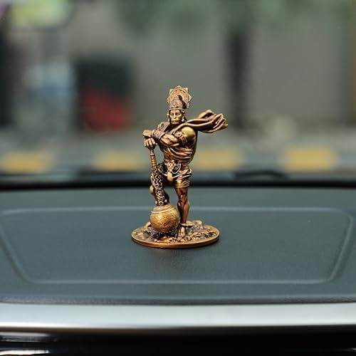 Handmade Lord Hanuman murti idol crafted from marble dust and resin, symbolizing strength and devotion, ideal for home, office, or altar.