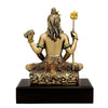 Handmade Lord Shiva brass idol in Dhyan Mudra posture, symbolizing meditation and spiritual enlightenment, perfect for home altar decor.
