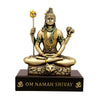 Handmade Lord Shiva brass idol in Dhyan Mudra posture, symbolizing meditation and spiritual enlightenment, perfect for home altar decor.