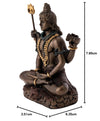 Handmade Lord Shiva bronze statue in lotus pose, symbolizing peace and protection, ideal for home altar and meditation practice