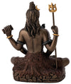 Handmade Lord Shiva bronze statue in lotus pose, symbolizing peace and protection, ideal for home altar and meditation practice