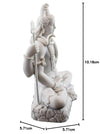 Handmade Lord Shiva marble statue with intricate detailing and white finish, ideal for home altar and meditation.