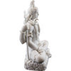 Handmade Lord Shiva marble statue with intricate detailing and white finish, ideal for home altar and meditation.