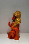 Handcrafted polyresin statue of Lord Hanuman, measuring 8L x 6W x 6H cm, symbolizing strength and devotion, suitable for home or altar decor