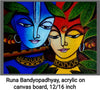 Canvas Print Radhe Krishna the Divine Love Acrylic on Canvas Board 12 inch x 16 Inch