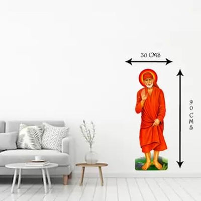 Sai Baba God Wall Sticker 84 x 30 cm Self Adhesive Wall Sticker.