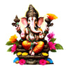 A vibrant 3D Ganesha wall sticker featuring intricate details, perfect for enhancing home decor with spirituality.