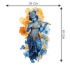 3D Lord Krishna wall sticker showcasing vibrant colors and intricate details, ideal for adding spirituality and elegance to any living space.