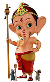 3D glow-in-the-dark Ganesh sticker, measuring 32.2L x 1W x 60H cm, crafted from durable PVC vinyl, perfect for adding spirituality to your home.