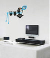 Modern Art God Krishna with Flute and Peacock Feather' Wall Sticker (PVC Vinyl, 70 cm x 25 cm)