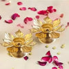 2 Pcs Candle Holder Lotus Tealight Holder Metal Stand for Home Decor, pooja room