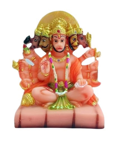 Hindu Gods : Panchmukhi Hanuman Ji Statue for Home Decor, Gifting, Protection from Evil Eye
