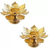 2 Pcs Candle Holder Lotus Tealight Holder Metal Stand for Home Decor, pooja room