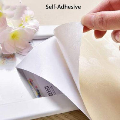 Self-Adhesive Wallpaper Waterproof Old Furniture Vinyl Stickers Wooden Door Wardrobe Desktop PVC Wall Papers 45 X 304 CM- (Lotus Flower)