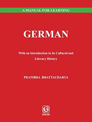 A Manual for Learning German by Pratibha Bhattacharya [Paperback] German Edition