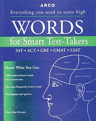 Word for Smart Test Takers by Mark Alan Stewart [Paperback]