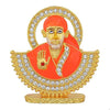 Metal God Sai Baba Face Brass Idol for Temple, Home, Offices, Car Dashboard or Decoration