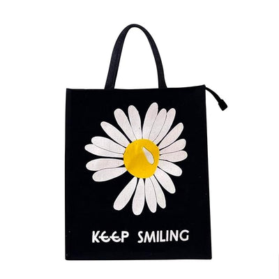 Trendy Jute Bags Eco-Friendly Jute Bags Tiffin/Shopping Grocery Multipurpose Hand Bag with Zip & Handle for Men and Women Flower Printed
