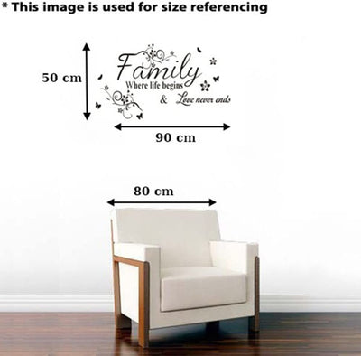 Large Wall Sticker JUST Peel & Stick Size 50 or 60 cm Pack of 1 (Code GS32, Vinyl Self-Adhesive