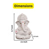 Ganesh Idol Ganesha Statue for Car Dashboard White