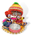 Recycled Material Rajasthani Raja Rani Puppet/Dolls Decorative Tealight Candle Holder