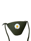 Luxury Jute Sling Bag For Women, Ladies Shoulder Purse, Small Shopping Bag - Green