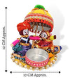 Recycled Material Rajasthani Raja Rani Puppet/Dolls Decorative Tealight Candle Holder