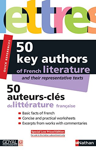 50 Key Authors of French Literature by Nathan [Paperback] French Edition