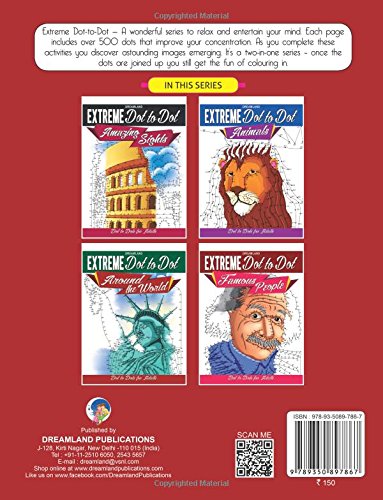 Around the World Extreme Dot to Dots for Adults by Dreamland Publications [Paperback]
