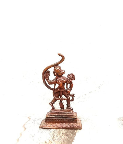 Hindu Gods : Hanuman Ji Copper Idols Patina Antique Finish - Pack of 1 Piece