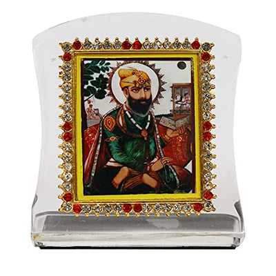 Guru Tegh Bahadur Singh Ji Idol Acrylic Showpiece Figurine for Car Dashboard, Home & Office Decor