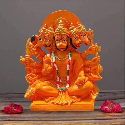 Hindu Gods : Panchmukhi Hanuman Ji Murti Idol for Puja Room Remedy from All Negative Energy from Home