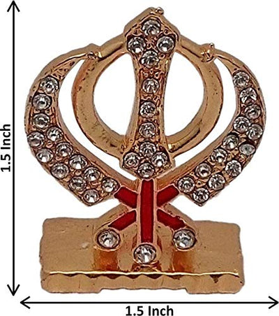Punjabi Khanda Symbols of Sikh Idol and Lord Sai Baba/Shirdi Shri Sai Nath Idol - Home & Temple Decor God Figurine
