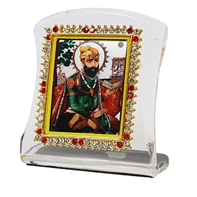 Guru Tegh Bahadur Singh Ji Idol Acrylic Showpiece Figurine for Car Dashboard, Home & Office Decor